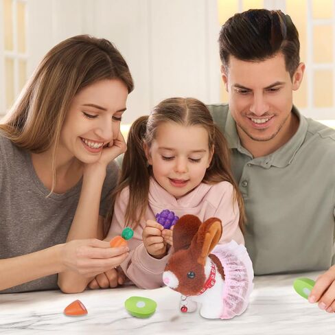 Bunny Bunny Interactive Bunny محشو - قفز الأرنب بالأصوات ، الأذنين المنقولة ، وتنورة رائعة للأطفال 3+. in Saudi Arabia