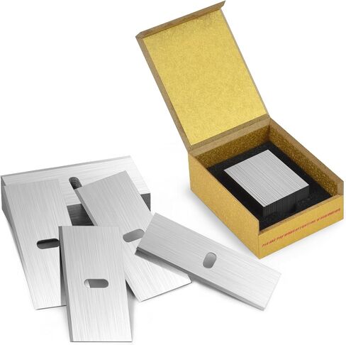 100 Pcs Replacement Mat Cutter Blades Stainless Steel Mat Cutters for Picture Frames with Storage Box Durable Precision Cutting Blades for Professional Arts and Crafts Projects (100 PCS) in Saudi Arabia