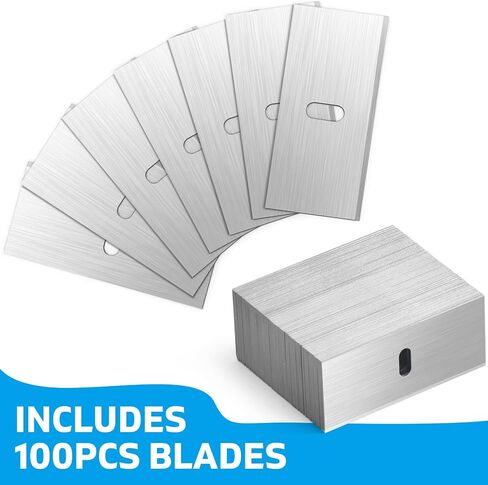 100 Pcs Replacement Mat Cutter Blades Stainless Steel Mat Cutters for Picture Frames with Storage Box Durable Precision Cutting Blades for Professional Arts and Crafts Projects (100 PCS) in Saudi Arabia