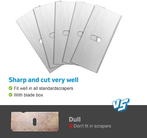100 Pcs Replacement Mat Cutter Blades Stainless Steel Mat Cutters for Picture Frames with Storage Box Durable Precision Cutting Blades for Professional Arts and Crafts Projects (100 PCS) in Saudi Arabia