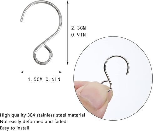 300pcs Crystal Beads S Shape Hooks DIY for Arts & Crafts, Chandelier Suncatchers,Homemade Jewelry Making Crystal Lamps, Crystal Curtain, Crystal Garland(Silver) in Kuwait