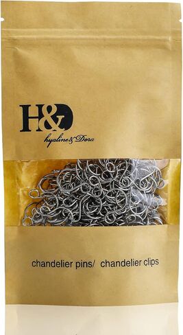 300pcs Crystal Beads S Shape Hooks DIY for Arts & Crafts, Chandelier Suncatchers,Homemade Jewelry Making Crystal Lamps, Crystal Curtain, Crystal Garland(Silver) in Kuwait