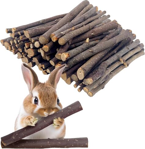 Apple Sticks 250g Natural Molar Wood Treats Toys for Small Animals, Rabbits, Guinea Pig, Bunny, Hamster, Rat, Chinchillas in Kuwait