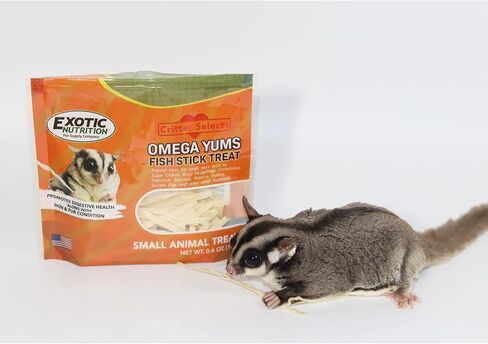 التغذية الغريبة Omega Yums Fish Stick Treat for Sugar Gliders | كلها طبيعية ومصنوعة من الأسماك الحقيقية (1) in Kuwait
