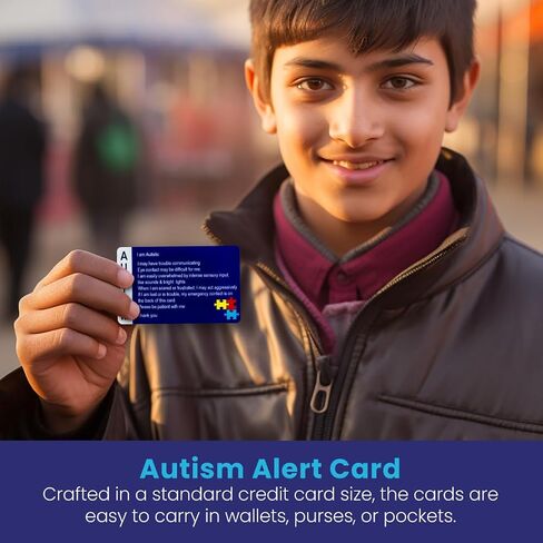 Autism Awareness Write-On Alert Cards – Emergency Contact ID Cards, 3 Pack with Puzzle and Infinity Designs in Saudi Arabia