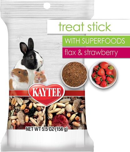 Kaytee Small Animal Treat Stick with Superfoods, Strawberry & Flax Seed, 5.5 oz in Saudi Arabia