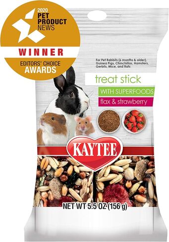 Kaytee Small Animal Treat Stick with Superfoods, Strawberry & Flax Seed, 5.5 oz in Saudi Arabia
