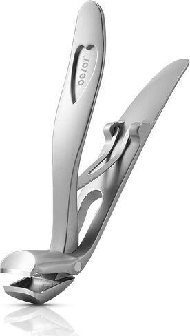 Bezox Toe Nail Nail Clippers لكبار السن للأظافر الكثيفة - أظافر أظافر الرأس الزاوية المريحة لأظافر أظافر سميكة ، وأظافر أصابع سهلة للبالغين مع الماسك - الفضة in Kuwait