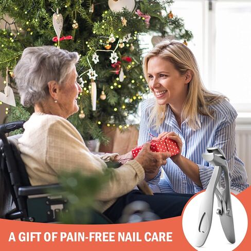 Bezox Toe Nail Nail Clippers لكبار السن للأظافر الكثيفة - أظافر أظافر الرأس الزاوية المريحة لأظافر أظافر سميكة ، وأظافر أصابع سهلة للبالغين مع الماسك - الفضة in Kuwait