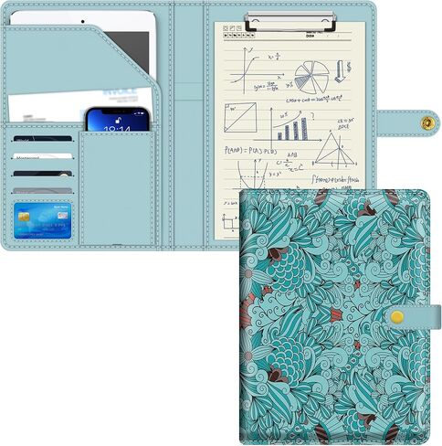 BVYA Padfolio Portfolio Case with Snap Closure, Conference Folder Executive Business Padfolio with Document Sleeve,Letter/A4 Size Clipboard,Business Card Holders, Cell Phone Holder in Kuwait