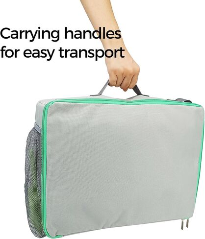 Travel Litter Box for Cats, Portable Collapsible with Lid, Leak-Proof, Odor Control, Easy Cleaning, in Hotels, Camping, Road & Air Trips, Grey, M in Kuwait
