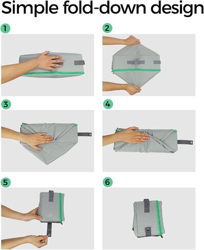 Travel Litter Box for Cats, Portable Collapsible with Lid, Leak-Proof, Odor Control, Easy Cleaning, in Hotels, Camping, Road & Air Trips, Grey, M in Kuwait