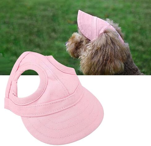 Dog Baseball Hat with Neck Strap Pet Dog Cat Summer Travel Outdoor Baseball Hat Dog Hat Sun Hat Baseball Trucker Hat Dog Hats with Ear Holes for Puppy Small Dogs (M) in Kuwait