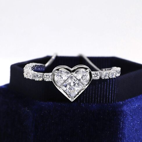 Tennis Bracelets for Women I 4.35CT Moissanite Charm Bracelet I 18K Gold Plated Sterling Silver Bracelet in Kuwait