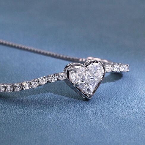 Tennis Bracelets for Women I 4.35CT Moissanite Charm Bracelet I 18K Gold Plated Sterling Silver Bracelet in Kuwait