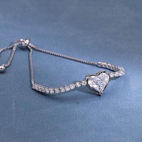 Tennis Bracelets for Women I 4.35CT Moissanite Charm Bracelet I 18K Gold Plated Sterling Silver Bracelet in Kuwait