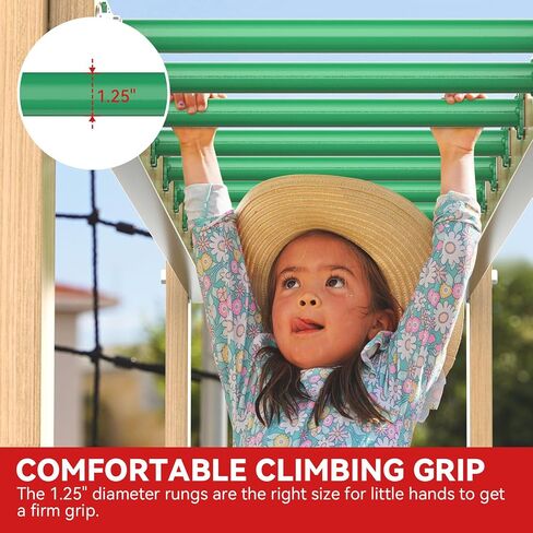 16.5 Inch Monkey Bars Kit Playground Monkey Bar Ladder Rungs for Backyard Indoor Outdoor Kids Metal Monkey Bars Swing Set Playset Accessories (Light Blue, 12 Pcs) in Saudi Arabia