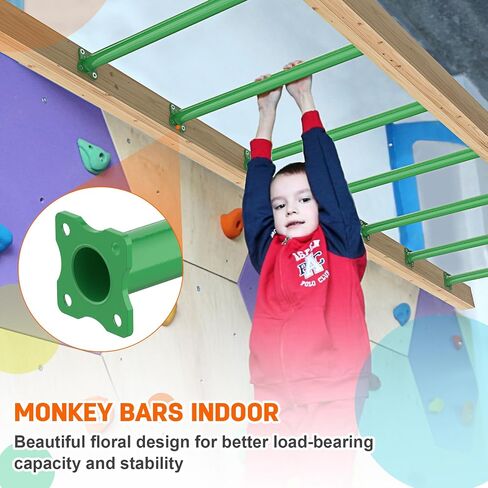 16.5 Inch Monkey Bars Kit Playground Monkey Bar Ladder Rungs for Backyard Indoor Outdoor Kids Metal Monkey Bars Swing Set Playset Accessories (Light Blue, 12 Pcs) in Saudi Arabia
