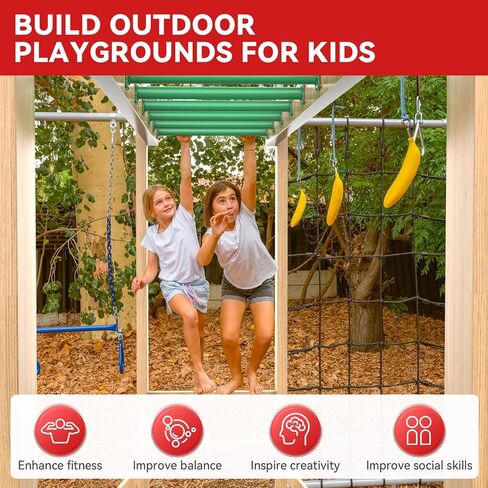 16.5 Inch Monkey Bars Kit Playground Monkey Bar Ladder Rungs for Backyard Indoor Outdoor Kids Metal Monkey Bars Swing Set Playset Accessories (Light Blue, 12 Pcs) in Saudi Arabia