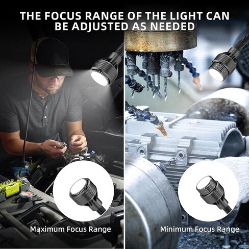 Led Magnetic Work Light 400mmFlexible Gooseneck lamp 500 Lumens 120 Volt for Sewing Machine Lathe Milling DrillPressindustrial Lighting in Saudi Arabia