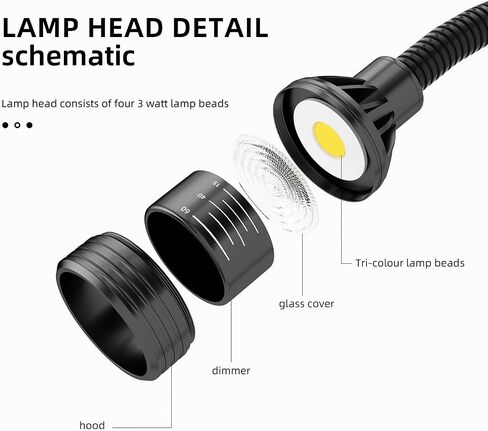 Led Magnetic Work Light 400mmFlexible Gooseneck lamp 500 Lumens 120 Volt for Sewing Machine Lathe Milling DrillPressindustrial Lighting in Saudi Arabia