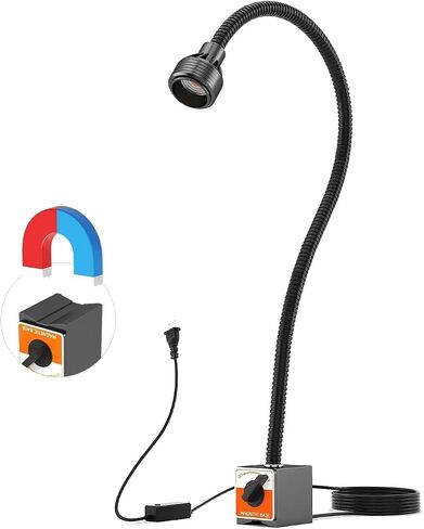 Led Magnetic Work Light 400mmFlexible Gooseneck lamp 500 Lumens 120 Volt for Sewing Machine Lathe Milling DrillPressindustrial Lighting in Saudi Arabia