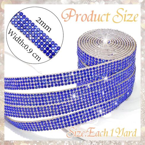 FULZTEY Patriotic Rhinestone Ribbon Roll Sticky Gem Crystal Trim Red Blue White Crystal Ribbon Glitter Diamond Tape with 2 Sheets Patriotic Star Sticker for Independence Day Crafts Decoration in Saudi Arabia