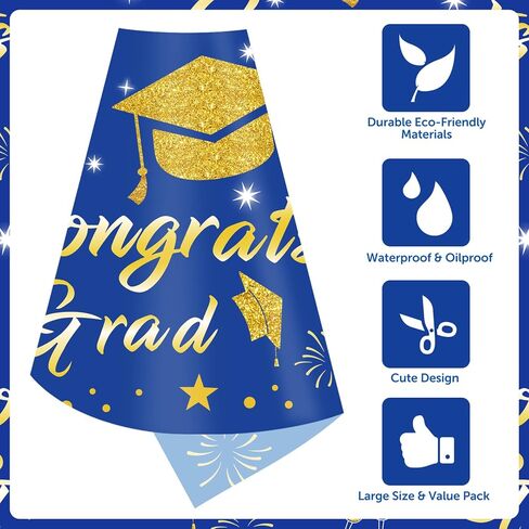 CESOF Graduation Tablecloth Party Decorations 2025, 3 Pack Black and Gold 54"x108" Congrats Grad Disposable Table Covers Plastic Cloth Tablecover for College High School Class of 2025 Party Supplies in Saudi Arabia