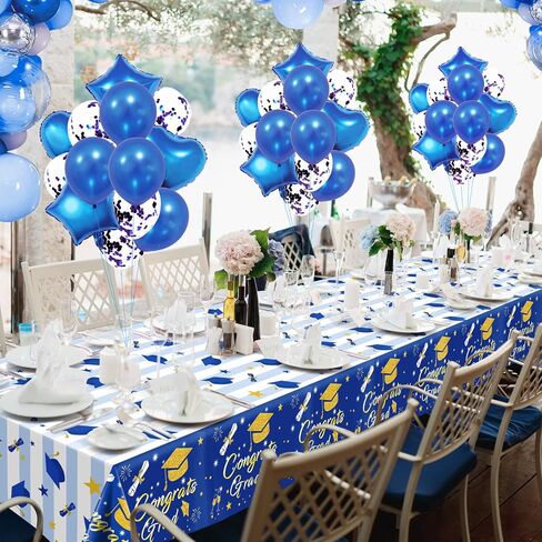 CESOF Graduation Tablecloth Party Decorations 2025, 3 Pack Black and Gold 54"x108" Congrats Grad Disposable Table Covers Plastic Cloth Tablecover for College High School Class of 2025 Party Supplies in Saudi Arabia