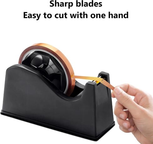 Tape Dispenser, Heat Press Tape Dispenser, Desk Heat Tape Dispenser 6.3 x 2.5 x 3.4 Inch, Holder Fits 1" and 3" Core,Nonskid Base Weighted Desktop Tape Dispenser (Pink) in Kuwait