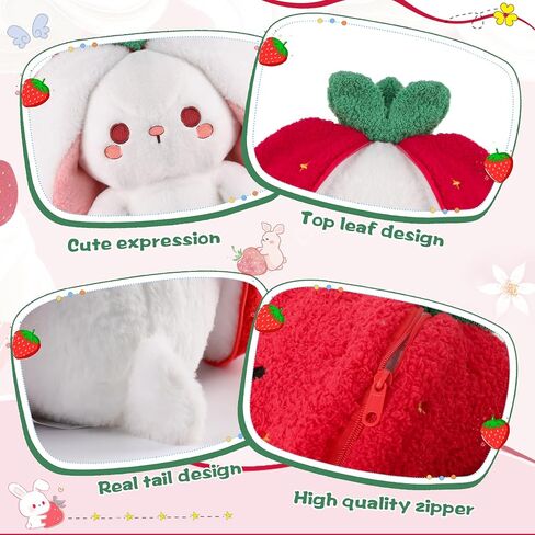 MIAODAM Halloween Bunny Stuffed Animal Plush,Reversible Pumpkin Bunny Plushies Pillow, Cute Rabbit Plush Toy Gift for Baby Toddler Girls Boys (11inch) in Saudi Arabia