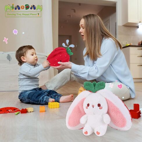 MIAODAM Halloween Bunny Stuffed Animal Plush,Reversible Pumpkin Bunny Plushies Pillow, Cute Rabbit Plush Toy Gift for Baby Toddler Girls Boys (11inch) in Saudi Arabia
