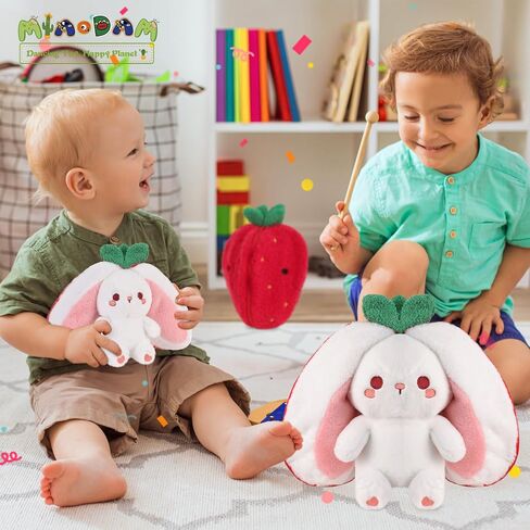 MIAODAM Halloween Bunny Stuffed Animal Plush,Reversible Pumpkin Bunny Plushies Pillow, Cute Rabbit Plush Toy Gift for Baby Toddler Girls Boys (11inch) in Saudi Arabia