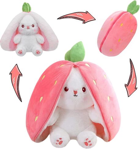 MIAODAM Halloween Bunny Stuffed Animal Plush,Reversible Pumpkin Bunny Plushies Pillow, Cute Rabbit Plush Toy Gift for Baby Toddler Girls Boys (11inch) in Saudi Arabia
