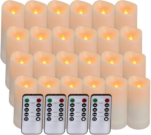Aignis Flickering Flameless Candles Battery Operated Candles LED Candles with Remote Timer for Home/Wedding/Birthday/Holiday Decor, Cherry Blossom Pink 3D Flame Set of 3 (D3 xH4 5" 6") in Saudi Arabia