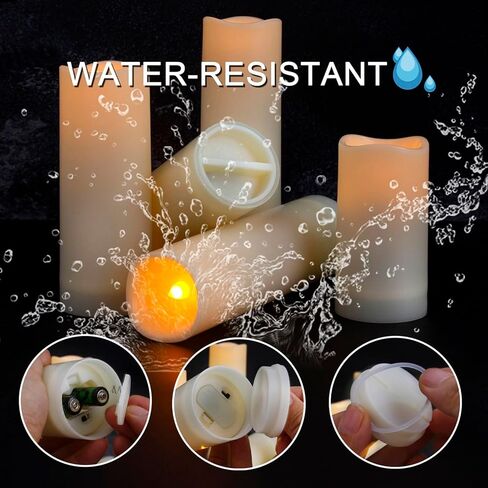 Aignis Flickering Flameless Candles Battery Operated Candles LED Candles with Remote Timer for Home/Wedding/Birthday/Holiday Decor, Cherry Blossom Pink 3D Flame Set of 3 (D3 xH4 5" 6") in Saudi Arabia