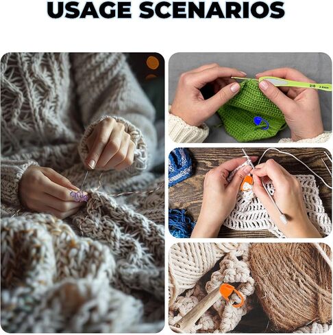 2Pcs Crochet Ring + 100Pcs Stitch Markers Adjustable Crochet Tension Rings for Finger Handmade Open Yarn Guide Crocheting Rings Knitting Accessories with Box,The Ideal Aid to Crochet Supplies in Saudi Arabia