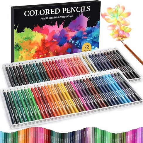 72 Pack Coloring Pencils, Colored Pencils for Adult Coloring Books with Soft Oil-Based Cores, Color Pencil Set for Sketching Blending Layering, Art Supplies for Kids Teens Adults Beginners Artists in Saudi Arabia
