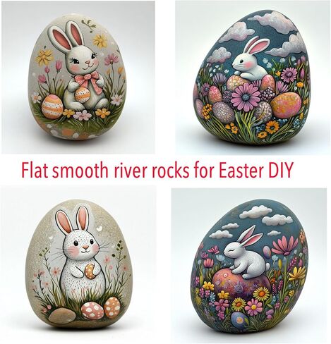 20PCS Flat Smooth River Rocks for Painting, Crafts, 2-3 inches, Kindness Stones Rocks Pebbles for Art Crafts, Party, Activity, Classroom, Holidays in Saudi Arabia
