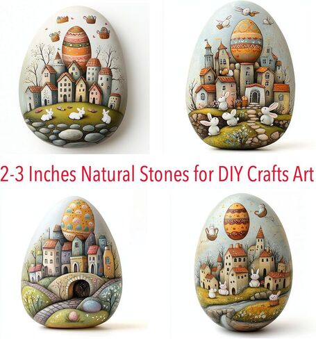 20PCS Flat Smooth River Rocks for Painting, Crafts, 2-3 inches, Kindness Stones Rocks Pebbles for Art Crafts, Party, Activity, Classroom, Holidays in Saudi Arabia