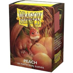 Arcane Tinmen Dragon Shield Sleeves – Matte Dual: Peach 100 CT - MTG Card are Smooth & Tough Compatible with Pokemon, Magic The Gathering Sleeves, Flesh Blood, and Digimon, Pink (AT-15053)