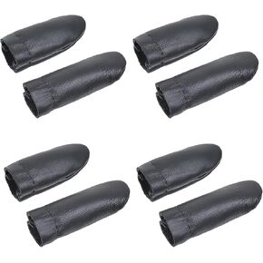 Leather Thimbles for Hand Sewing, 4 Pairs Finger Protector Thumb Protection Sleeve Cots Needle Felting Supplies Finger Guards for Hand Craft Needlework Embroidery Hand-Sewing (Random Color)