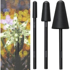 Lightweight Christmas Tree Topper Holder 3 Pack, Black Grinch Angle Star Tree Topper Stabilizer，Fits All Clip on Tree Toppers