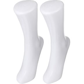 Aboofan 2pcs Sock Model عرض بلاستيك نساء قدم المساواة طراز أبيض قدم أبيض من نقالة أحذية للتجزئة الجوارب الصنادل مجوهرات سلسلة الكاحل شاشة عرض