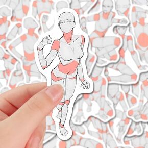 80pcs شخصية رسم ملصقات ، يطرح رسم عارضة أزياء ، الأدوات المرجعية للفن البشري للفنانين