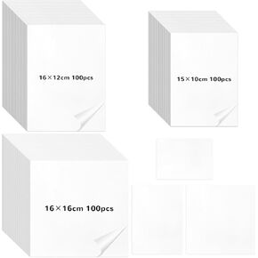 fuceury 300 Pieces Diamond Painting Release Paper 15x10cm, 15x15cm and 10x10cm Diamond Painting Cover Replacement Double-Sided Non-Stick Cover Paper for 5D Diamond Painting