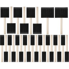 Bates Foam Paint Brushes - 1 '، 2' & 3 '، 26 pack ، multi -surface ، بما في ذلك فرش الإسفنج للطلاء والتلوين