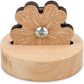Secai Wooden Daisy Thread Cutter with Stand, Decorative Tabletop Blade Saver,Cutter