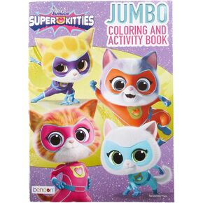 Making the Grade Super Kitties Coloring and Activity Book with Stand-Up Character on Back - 80 Pages, Purple