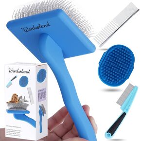 Golden Doodle Brush,Poodle Brush,Dog Slicker Brush,Goldendoodle Brush,Slicker Brush for Dogs,Long Pin Slicker Brush for Dogs,Dog Slicker Brushes for Grooming with Comfortable Handle (Purple)